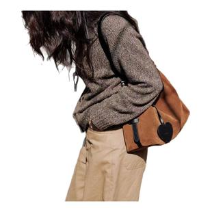 秋陌原头层牛反绒真皮hobo包麂皮单肩斜跨通勤流浪包托特包2025款