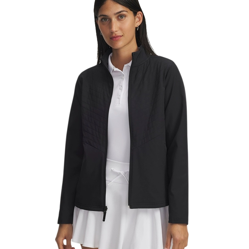 安德玛夹克女士秋冬新款休闲运动立领外套宽松拉链衫6005751-001