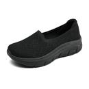 单鞋 软底妈妈鞋 加绒一脚蹬健步鞋 休闲鞋 冬 宽楦女鞋 斯凯奇闪穿鞋