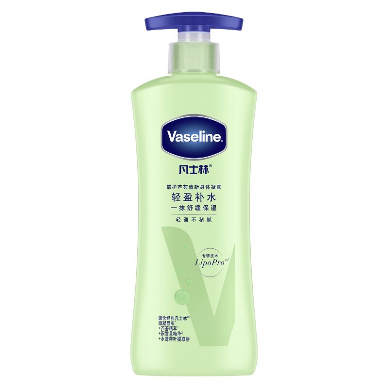 Vaseline/凡士林身体乳保湿霜润肤露补水滋润香体芦荟舒爽400ml