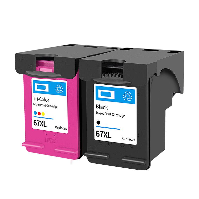 67墨盒可加墨适用2723打印机彩色