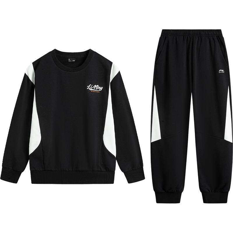李宁童装套装男女小大童运动生活系列套头衫秋冬毛圈运动休闲套装,运动服/休闲服装,运动套装,淘宝优惠券,粉丝福利购,淘宝优惠卷