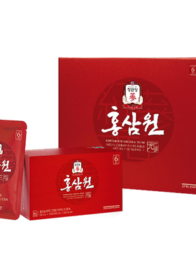【百补】韩国6年根高丽红参元浓缩液饮品人参滋补礼盒装50ml*60包