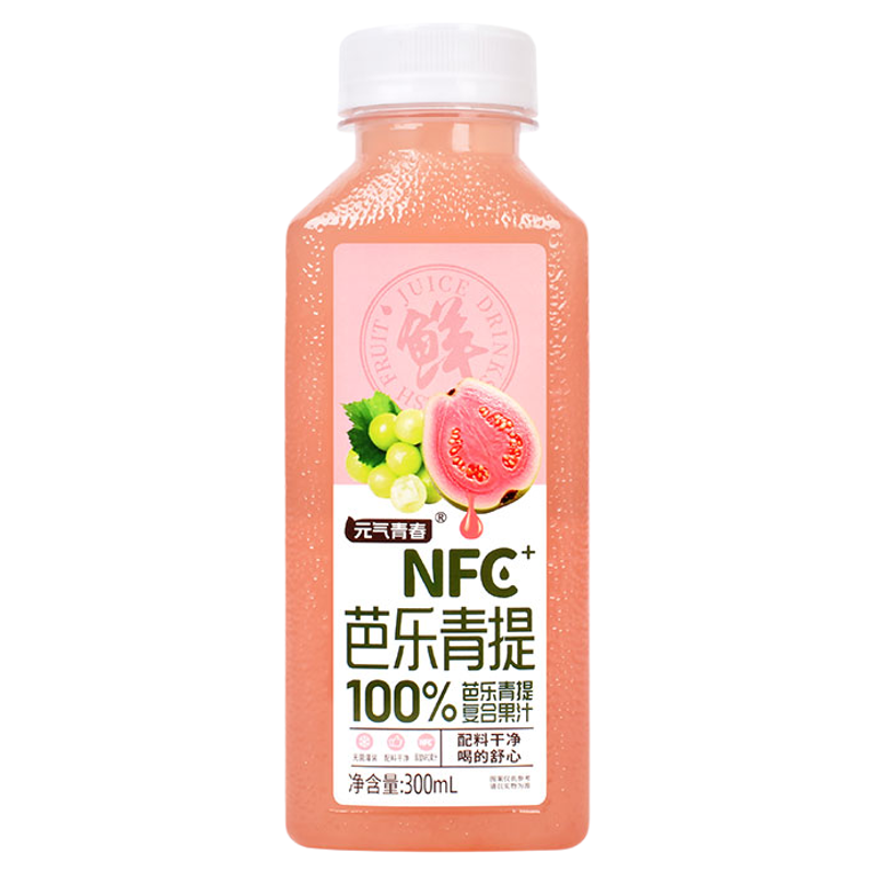 元气青春芭乐青提果汁饮料300ML