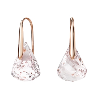 施华洛世奇Lunar系列粉红色耳环小众轻奢高级感仿水晶耳坠配饰
