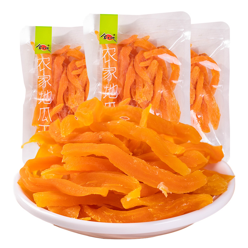 金土地地瓜干软糯红薯干原味番薯干休闲解馋饱腹零食即食地瓜条