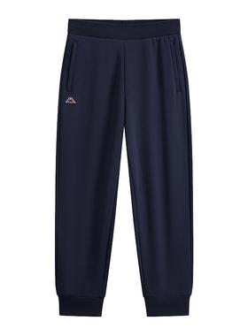 Kappa卡帕男裤2025冬季新款百搭时尚加绒保暖针织长裤K0F72AK30