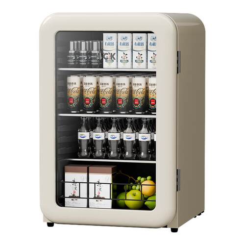 HCK哈士奇冰吧SC-130RBA-S冷藏小型冰箱保鲜柜家用客厅饮料办公室