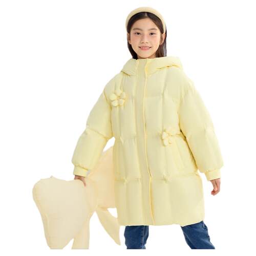 巴拉巴拉女童羽绒服中长款外套厚