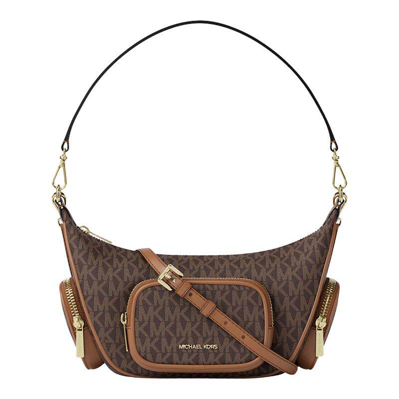 【春夏新品】MICHAEL KORS MK Merritt 女士小号通勤斜挎包月牙包