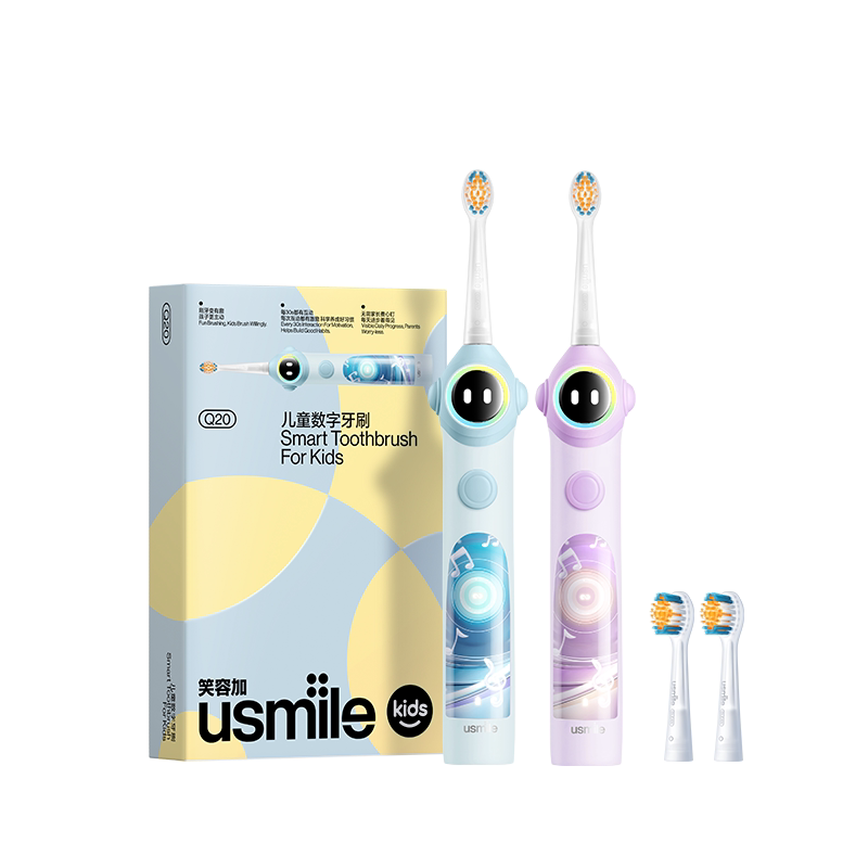 【闪购家庭装】笑容加usmile儿童电动牙刷充电声波自动3-12岁宝宝