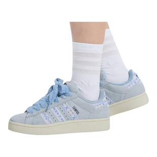 adidas阿迪达斯三叶草毛绒鞋带面包鞋春女CAMPUS 00S滑板鞋KJ4301