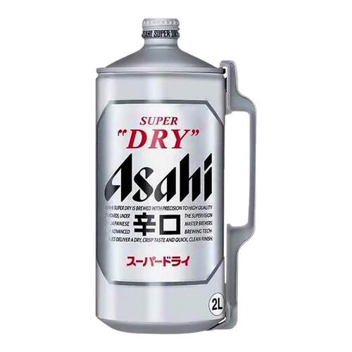 日本原装进口Asahi/朝日啤酒辛口超爽生啤啤酒2L桶装爽口精酿啤酒