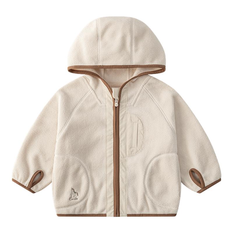 嫚熙婴童套装男女宝宝保暖摇粒绒上衣外套马甲儿童裤子秋冬夹克