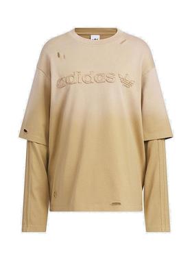 Adidas阿迪达斯三叶草女装2025冬季新款2IN1 TEE LS长袖T恤KS8496