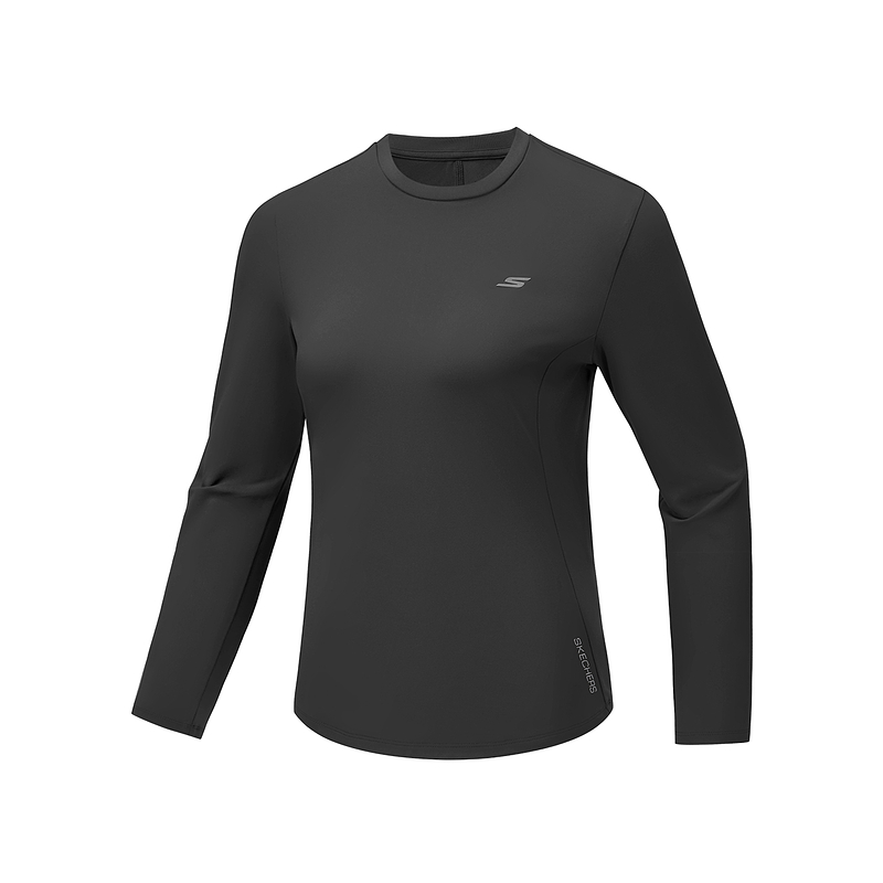 Skechers斯凯奇2025秋冬新款成人女装修身针织长袖T恤衫