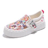 一脚蹬设计师街头涂鸦休闲板鞋 大嘴猴帆布鞋 饼干鞋 春季 女2026新款