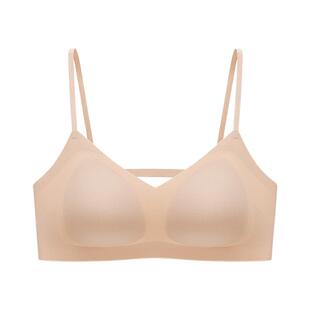 文胸薄款 伊维斯无痕内衣大胸显小无尺码 显瘦隐形背心 至简美背