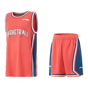 李宁时尚正品男童儿童篮球服运动套装中大童学生青少年比赛训练服