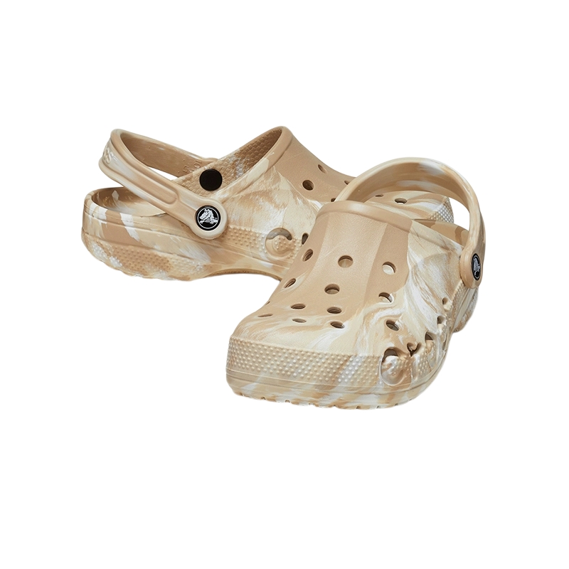 Crocs贝雅大理石纹洞洞鞋