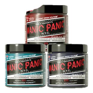 MANICPANIC美国mp染发膏海王红蜥蜴绿斑蓝北极星绿染发剂118ml