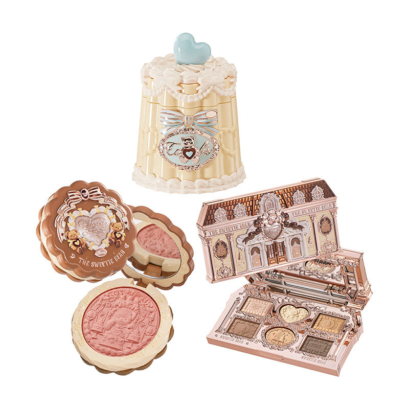 【新品】花知晓新年礼物甜心小熊彩妆套装唇冻腮红眼影送女生礼物