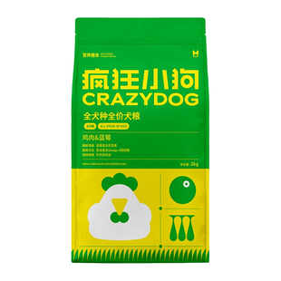 疯狂小狗狗粮中小型大犬鸡肉蓝莓益生元 泰迪金毛幼成犬通用型20斤