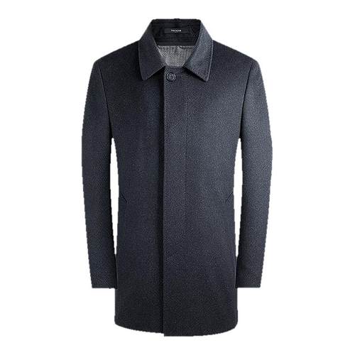 雅戈尔冬季经典隐人字纹大衣