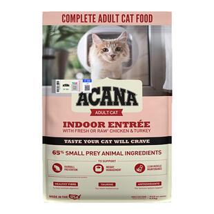 百补ACANA爱肯拿室内大餐无谷成幼猫粮低卡控制体重全猫主粮1.8kg