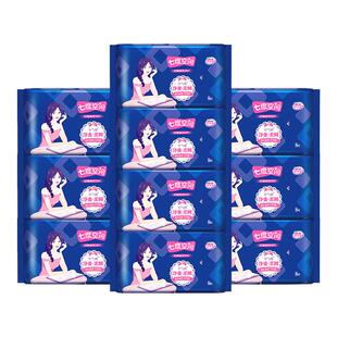 七度空间卫生巾优雅净爽网面超薄型加长夜用338m姨妈巾女官方正品