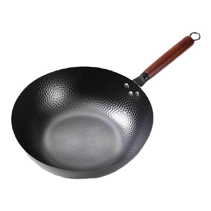 平底铁锅炒菜锅家用传统炒锅具无涂层不粘老式旗舰正品煤气灶适用