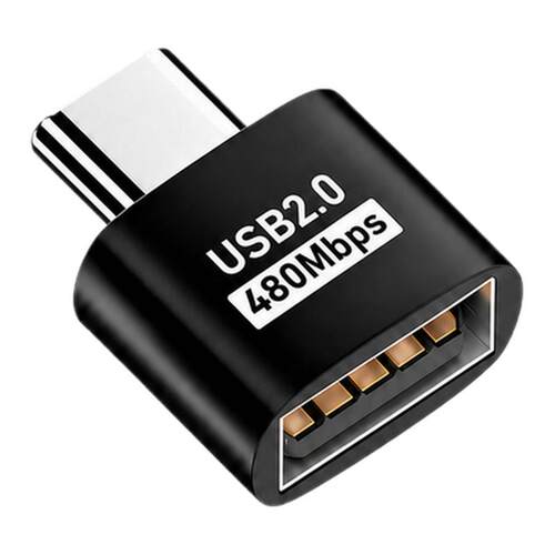 USB2.0转接头Type-C公转USB母480Mbps高速传输迷你便携充电数据线适用苹果电脑ipad小米华为平板车载u盘