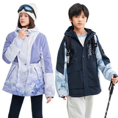 水孩儿女童外套加绒三防风衣