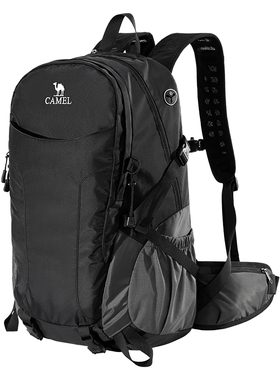 骆驼双肩包轻便户外登山包男女大容量旅行包徒步背包跑步运动书包