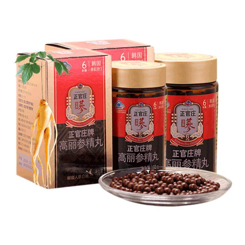 【六年根高丽参】韩国正官庄高丽参精丸150粒人参皂苷保健礼物