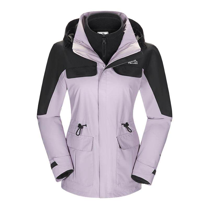 【山色】伯希和户外冲锋衣女奶霜紫三合一防暴雨徒步登山外套男,户外/登山/野营/旅行用品,冲锋衣,淘宝优惠券,粉丝福利购,淘宝优惠卷