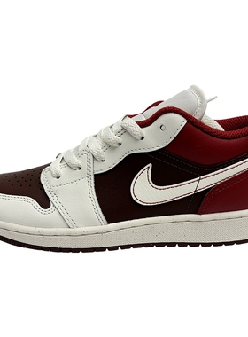 JORDAN耐克女马年限定新年款AJ1白棕红板鞋IR7600-211