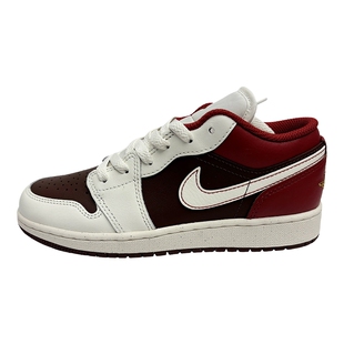 211 IR7600 JORDAN耐克女马年限定新年款 AJ1白棕红板鞋