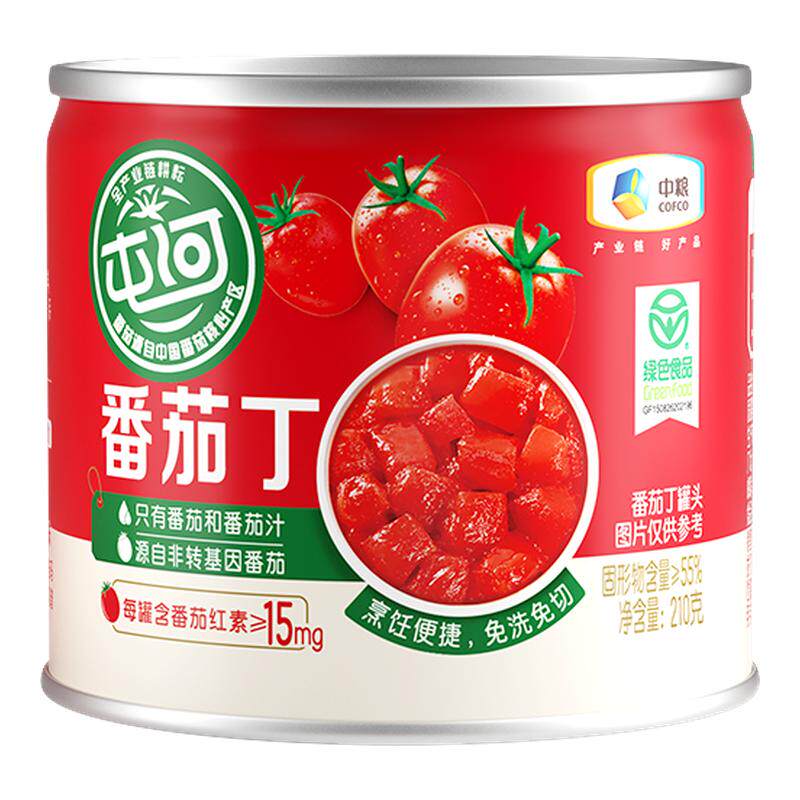 【26年8月新日期】中粮屯河新疆内蒙番茄丁罐头200g番茄酱西红柿