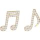 HEFANG何方珠宝奥莱限定音符耳钉高级感轻奢耳环耳饰女情人节礼物