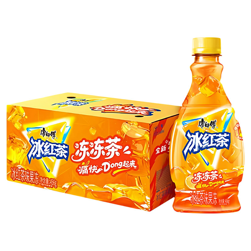 康师傅冰红茶冻冻茶456g*12整箱批特价小瓶装网红饮品调味茶饮料