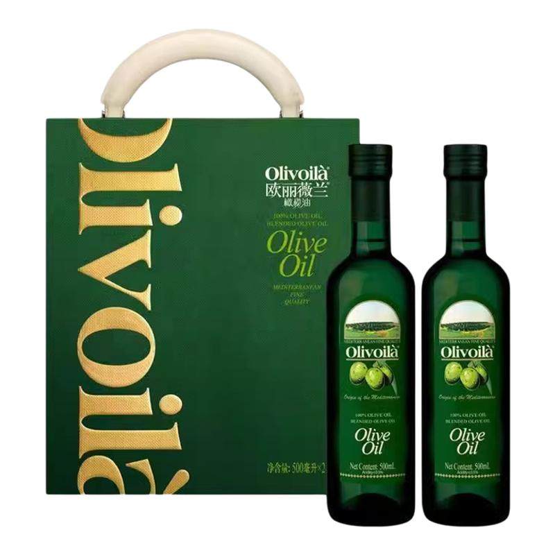 欧丽薇兰橄榄油500ml*2瓶节日送礼盒正品含特级初榨家用食用油,粮油调味/速食/干货/烘焙,橄榄油,淘宝优惠券,粉丝福利购,淘宝优惠卷