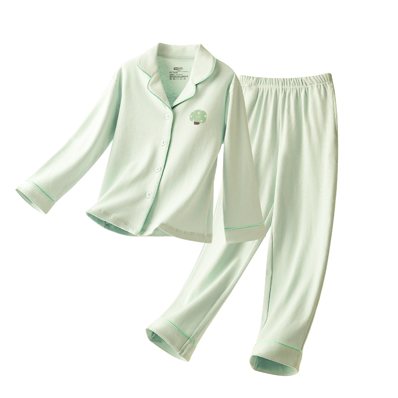 红豆儿童纯棉家居服套装长袖长裤男女童中大童春秋季睡衣全棉新款