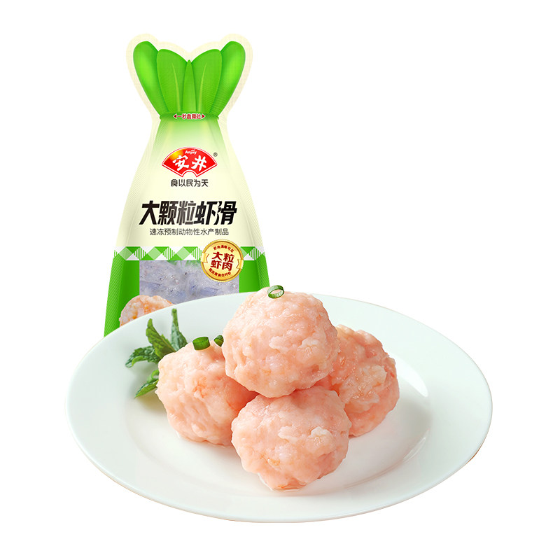 安井虾滑纯虾肉大颗粒虾滑无添加麻辣烫商用虾球火锅丸子食材100g,水产肉类/新鲜蔬果/熟食,虾滑,淘宝优惠券,粉丝福利购,淘宝优惠卷