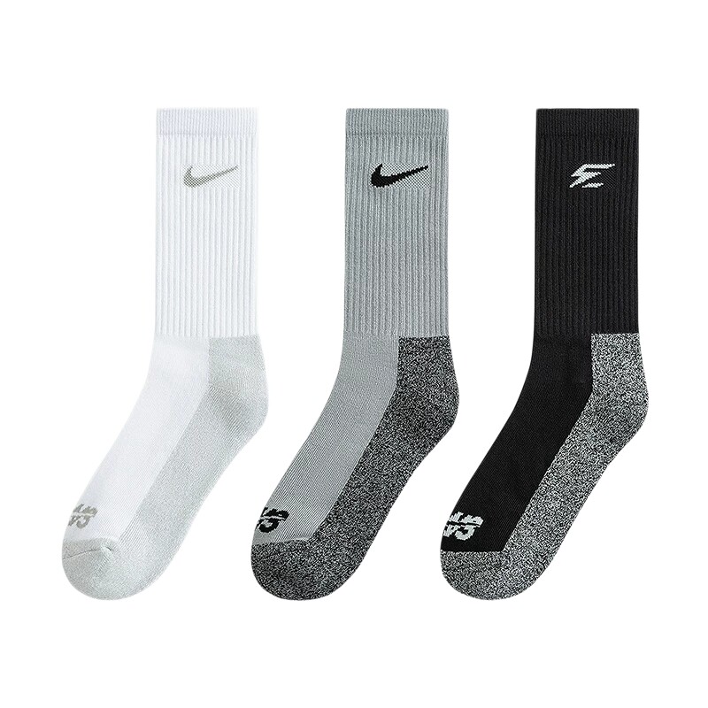 【3双装】Nike 3brand男女童袜子儿童运动袜2026新款厚底耐磨长袜