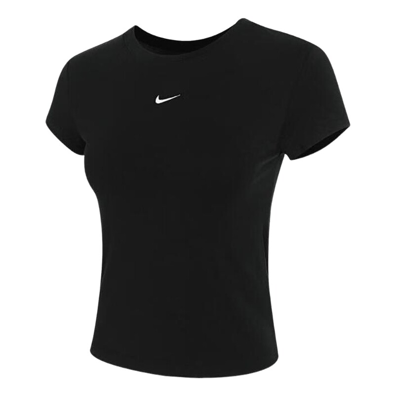 Nike耐克女短袖夏季刺绣LOGO圆领透气高腰半袖运动T恤FV5509-010