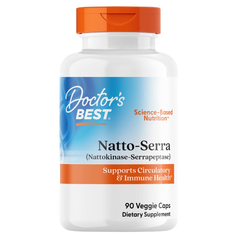 Doctor's Best纳豆激酶舍雷肽酶复合素食胶囊40000+2000CFU美国