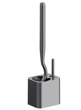 枪灰色马桶刷免打孔厕所刷子家用长手柄清洁套装卫生间洗马桶神器