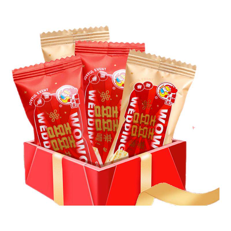 喔喔雪花酥饼干原味零食小包装休闲食品喜庆订婚结婚喜糖批发散装