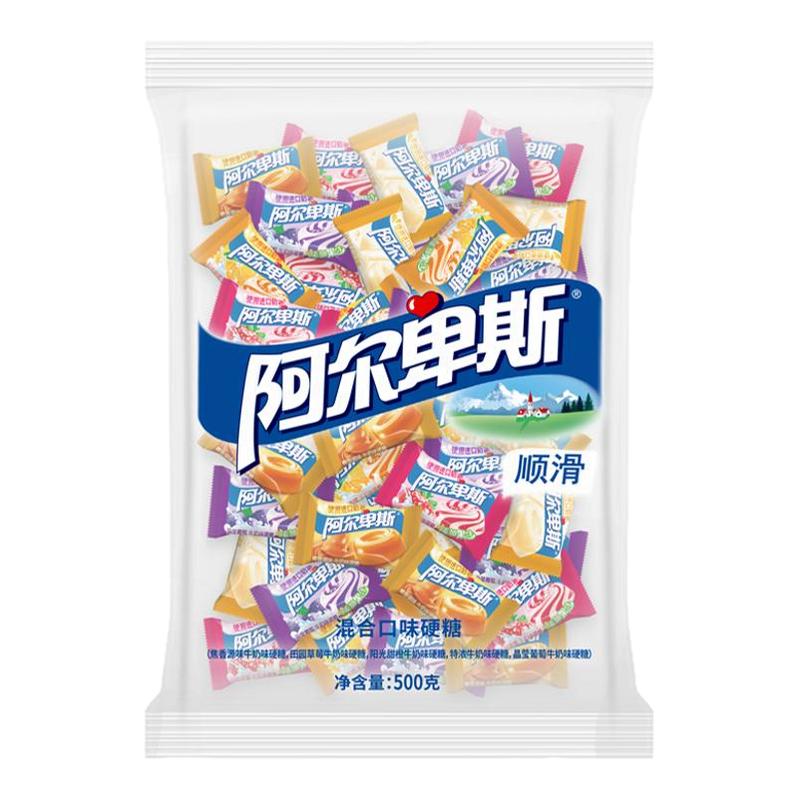 【百补超链】阿尔卑斯混合口味硬糖500g儿童糖果喜糖零食